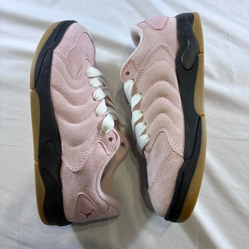 Jordan Stadium 90 GS Pink Suede Black Gum Kids Sneakers FB5679-600 Size 5.5Y